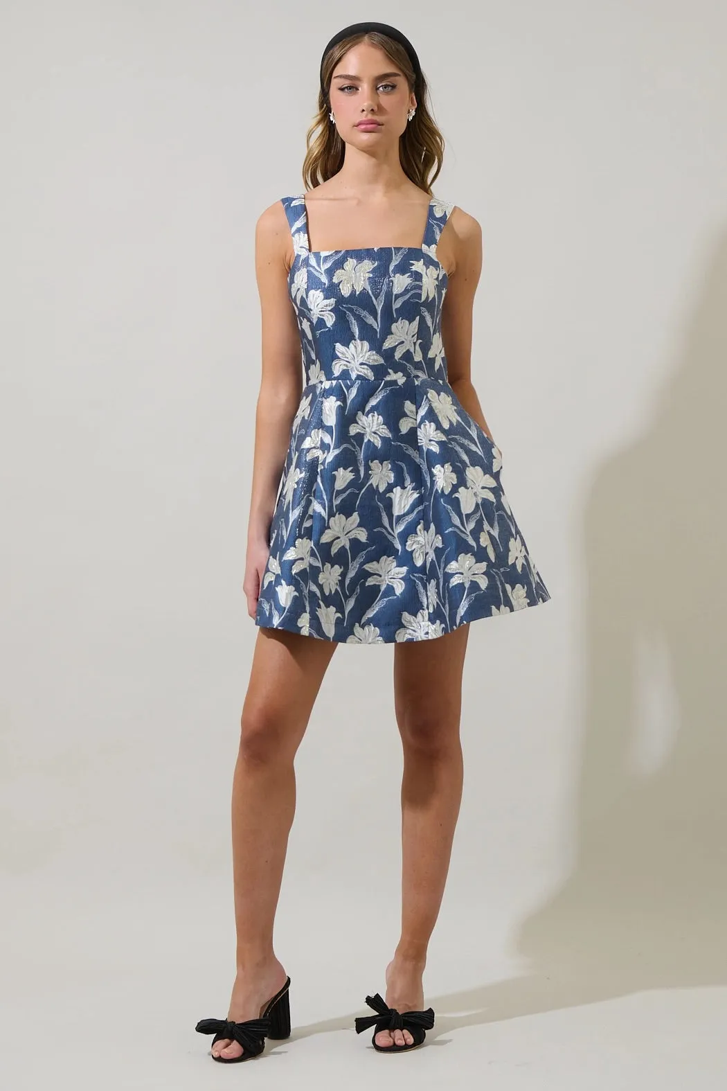 Blakely Jacquard Mini Dress sold by Valencia Boutique product image thumbnail 5