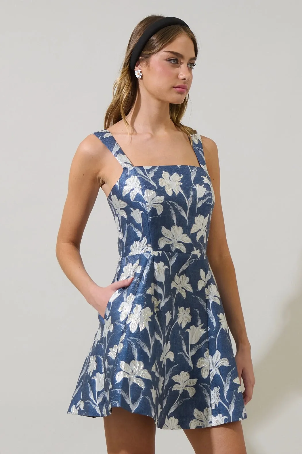 Blakely Jacquard Mini Dress sold by Valencia Boutique product image thumbnail 4