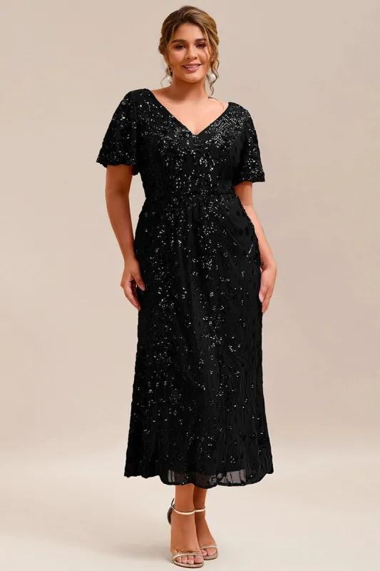 Sequin Midi Dress (4-24) sold by Valencia Boutique