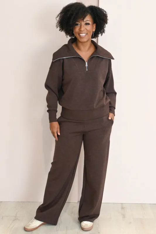 Sean Soft Knit Zip Pullover sold by Valencia Boutique