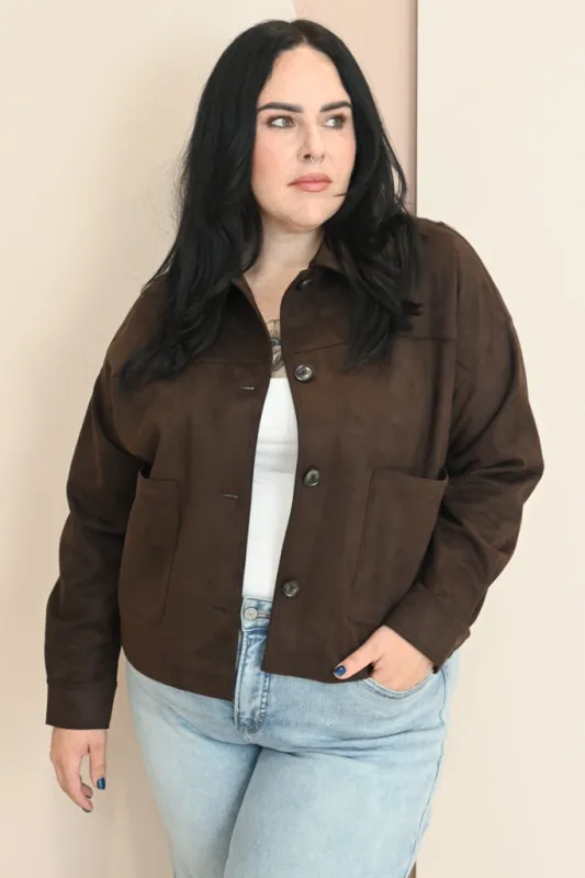 Faux Suede jacket (S-XXL) sold by Valencia Boutique