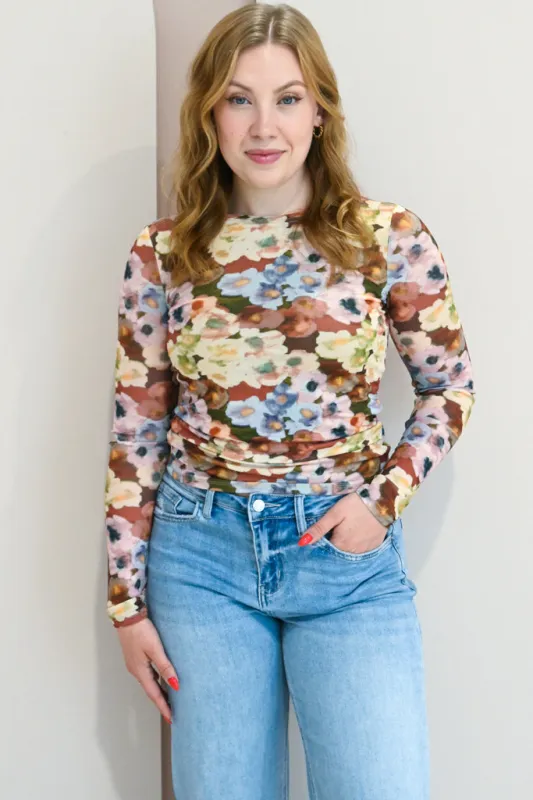Mesh Floral Top sold by Valencia Boutique