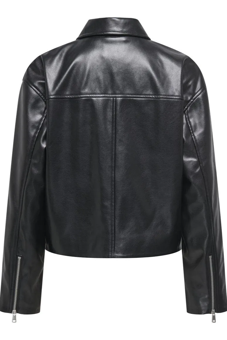Faux Leather Zip Jacket sold by Valencia Boutique product image thumbnail 2