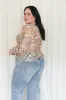 Lace FLoral LS Top (S-3X) sold by Valencia Boutique