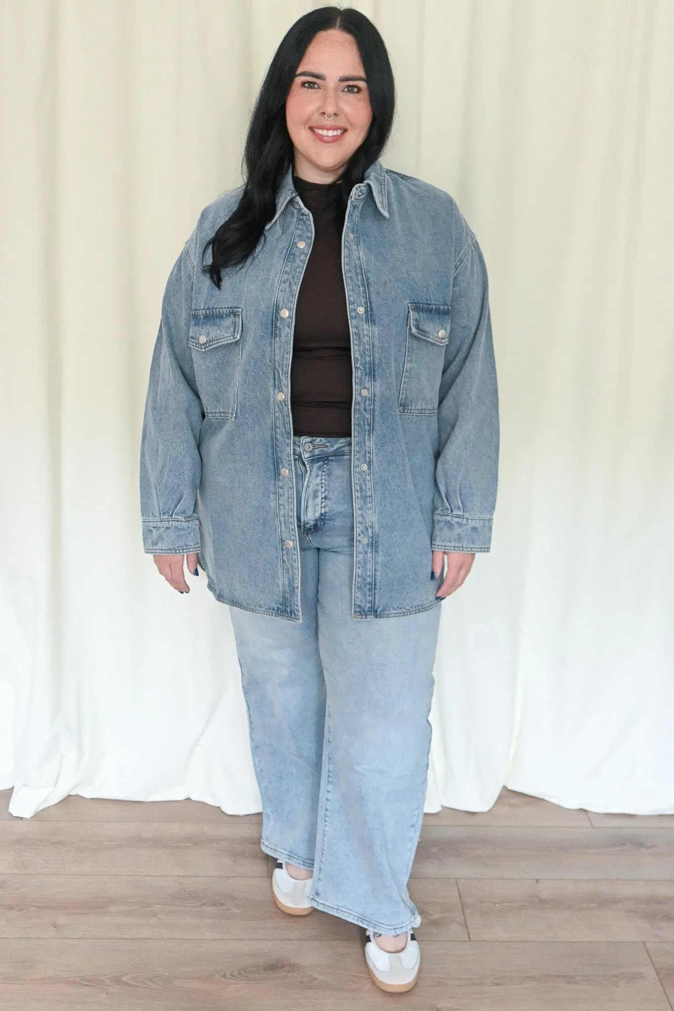 Shania Denim Jacket (S-3X) sold by Valencia Boutique product image thumbnail 5