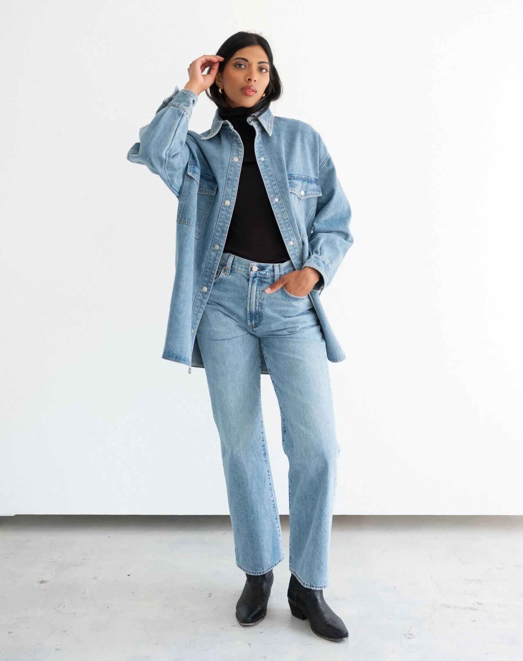 Shania Denim Jacket (S-3X) sold by Valencia Boutique product image thumbnail 4