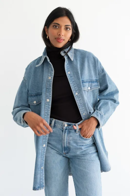 Shania Denim Jacket (S-3X) sold by Valencia Boutique