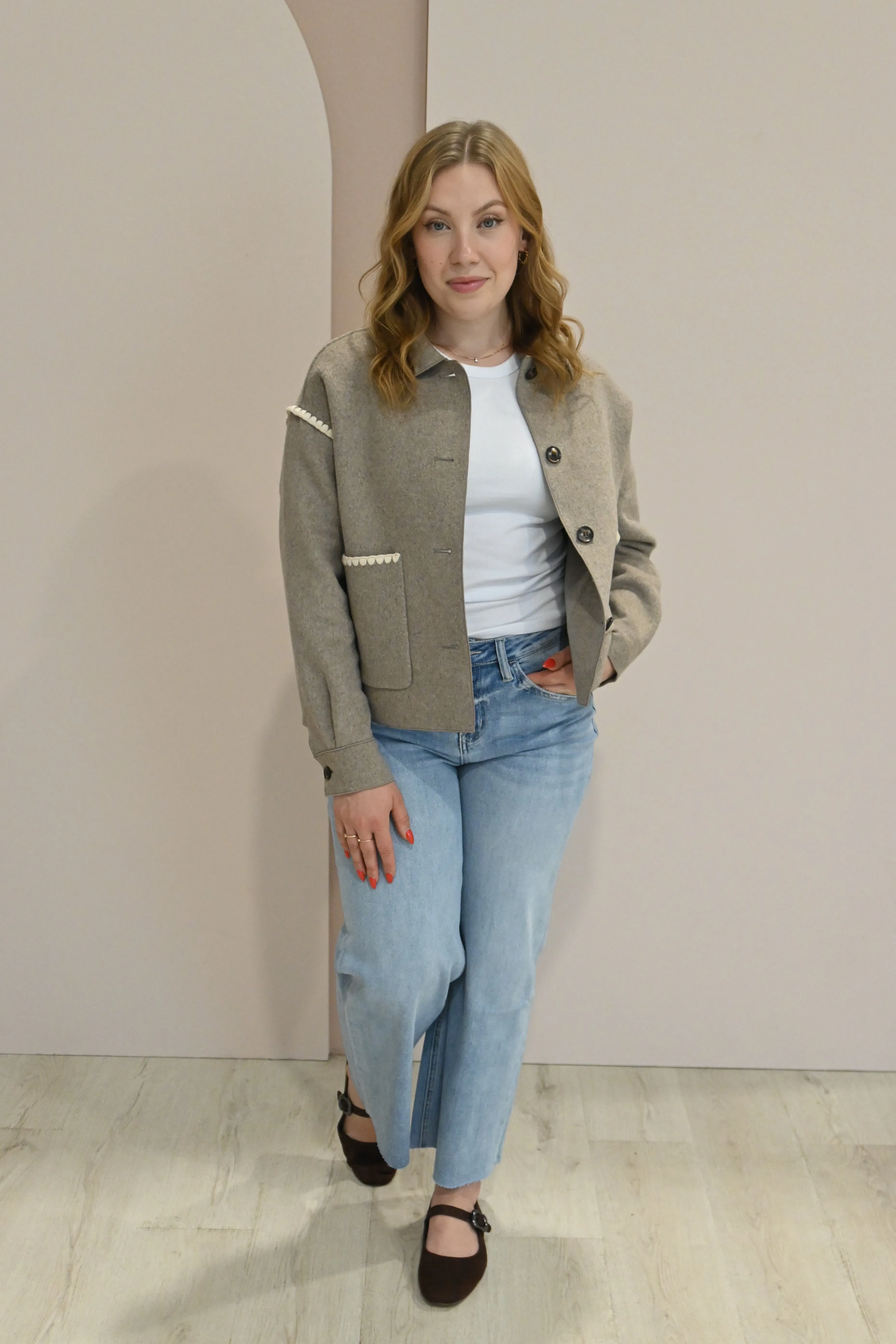 Blanket Stitch Jacket (S-XXL) sold by Valencia Boutique product image thumbnail 3