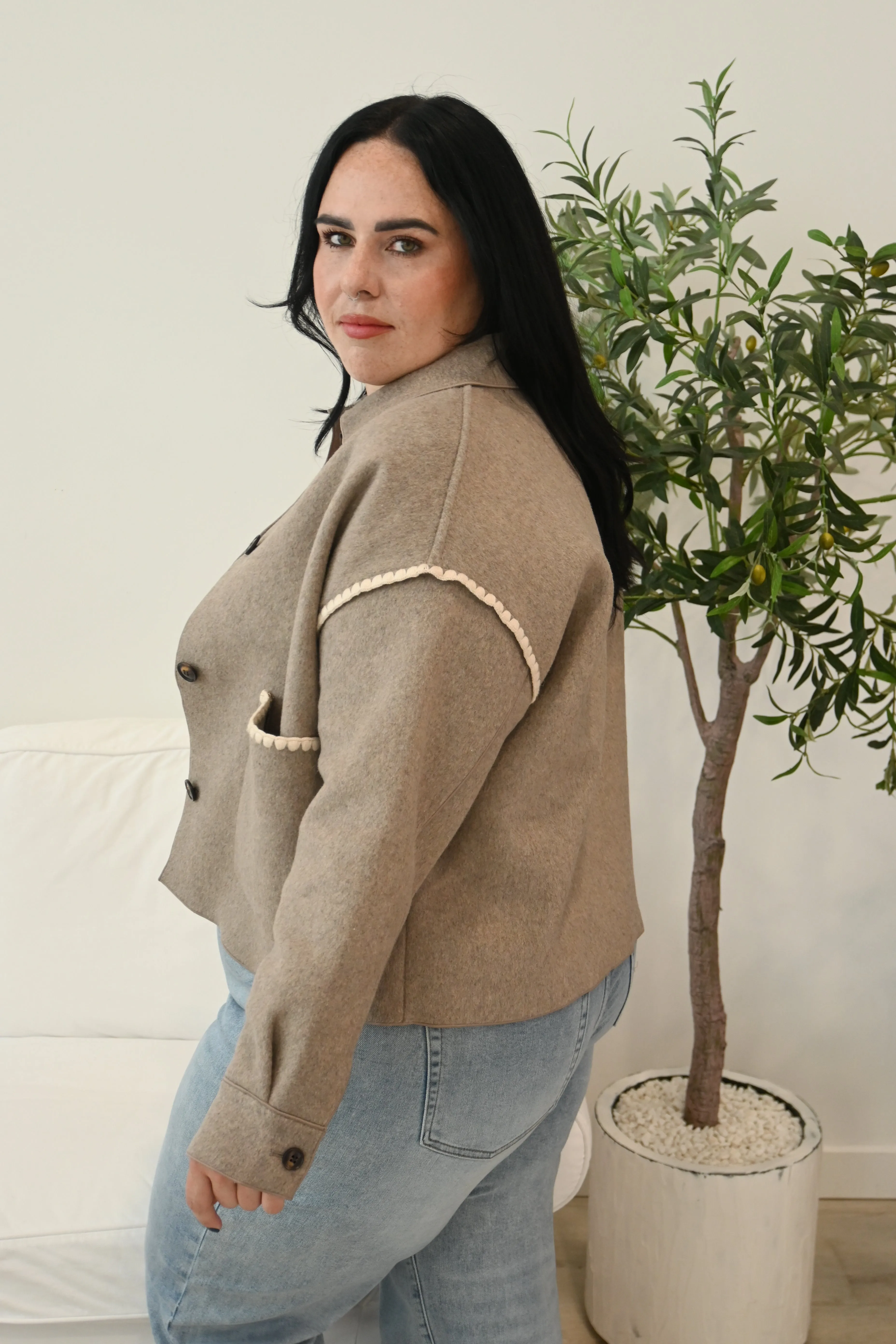 Blanket Stitch Jacket (S-XXL) sold by Valencia Boutique product image thumbnail 2