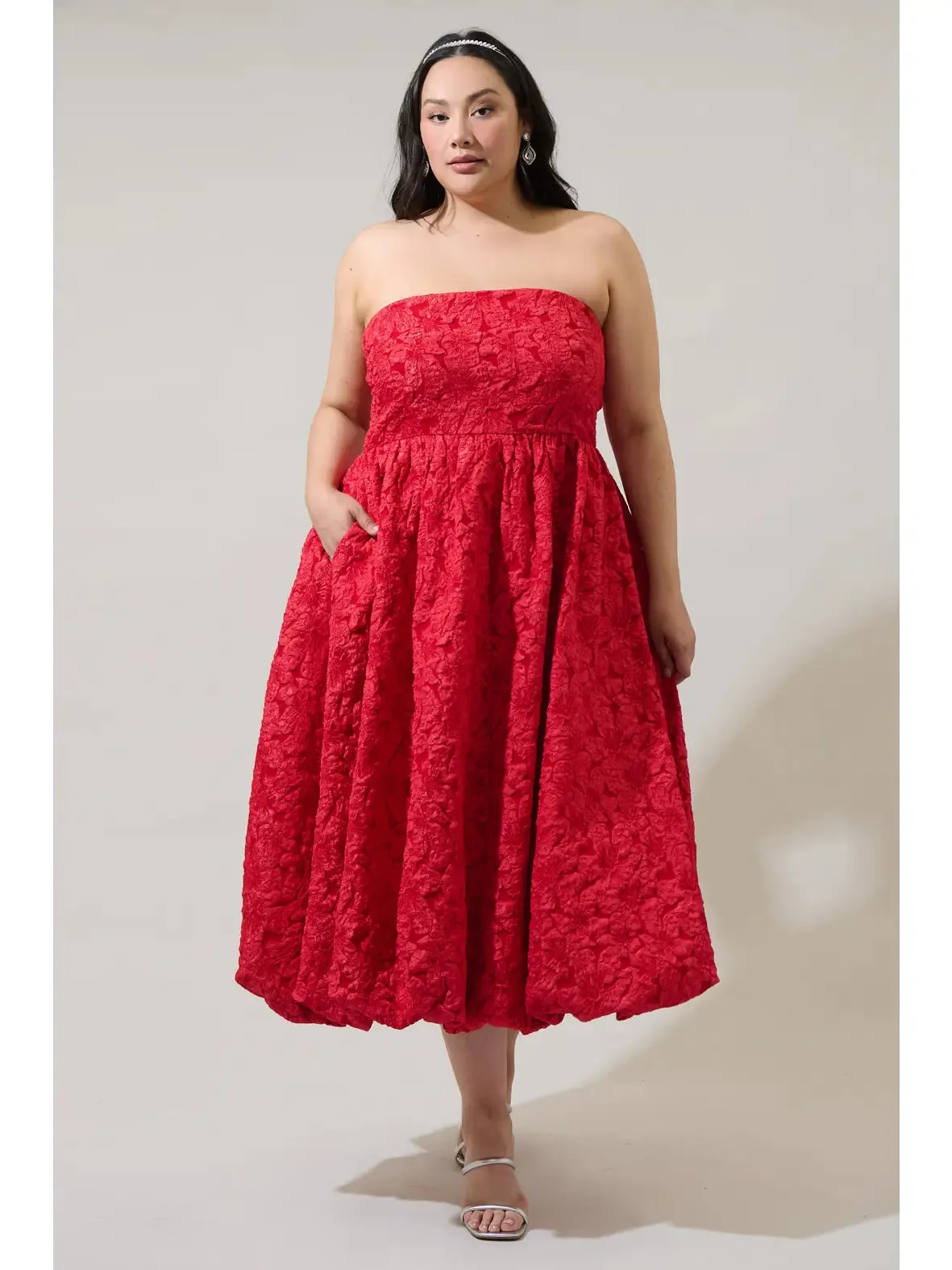 CURVE Ariel Jacquard Midi Dress sold by Valencia Boutique product image thumbnail 4