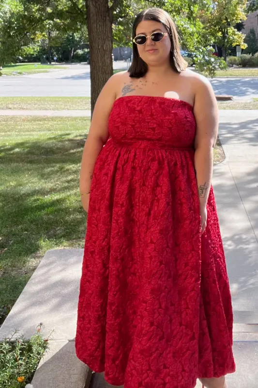CURVE Ariel Jacquard Midi Dress sold by Valencia Boutique