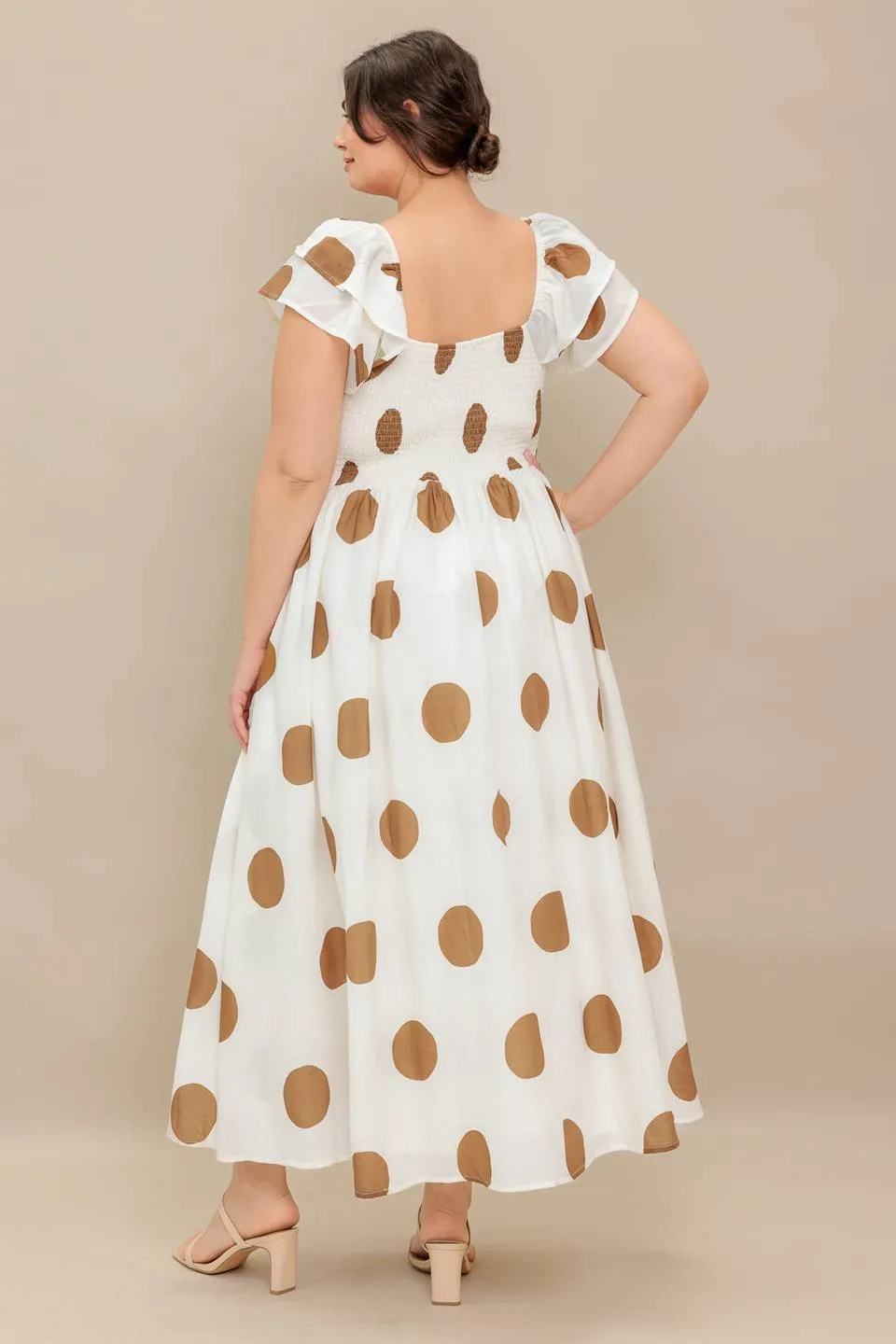 CURVE Polka Dot Midi Dress sold by Valencia Boutique product image thumbnail 5
