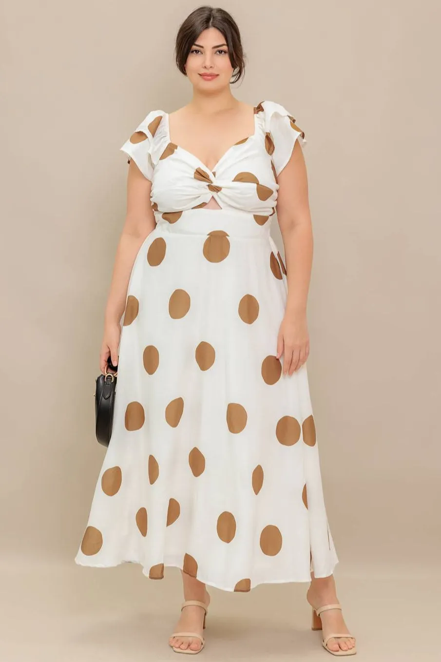 CURVE Polka Dot Midi Dress sold by Valencia Boutique product image thumbnail 2