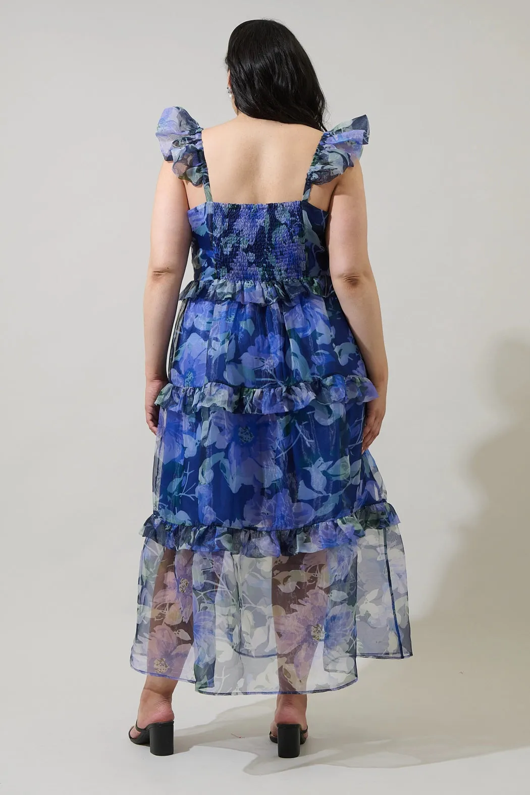 CURVE Organza Floral Midi Dress sold by Valencia Boutique product image thumbnail 3