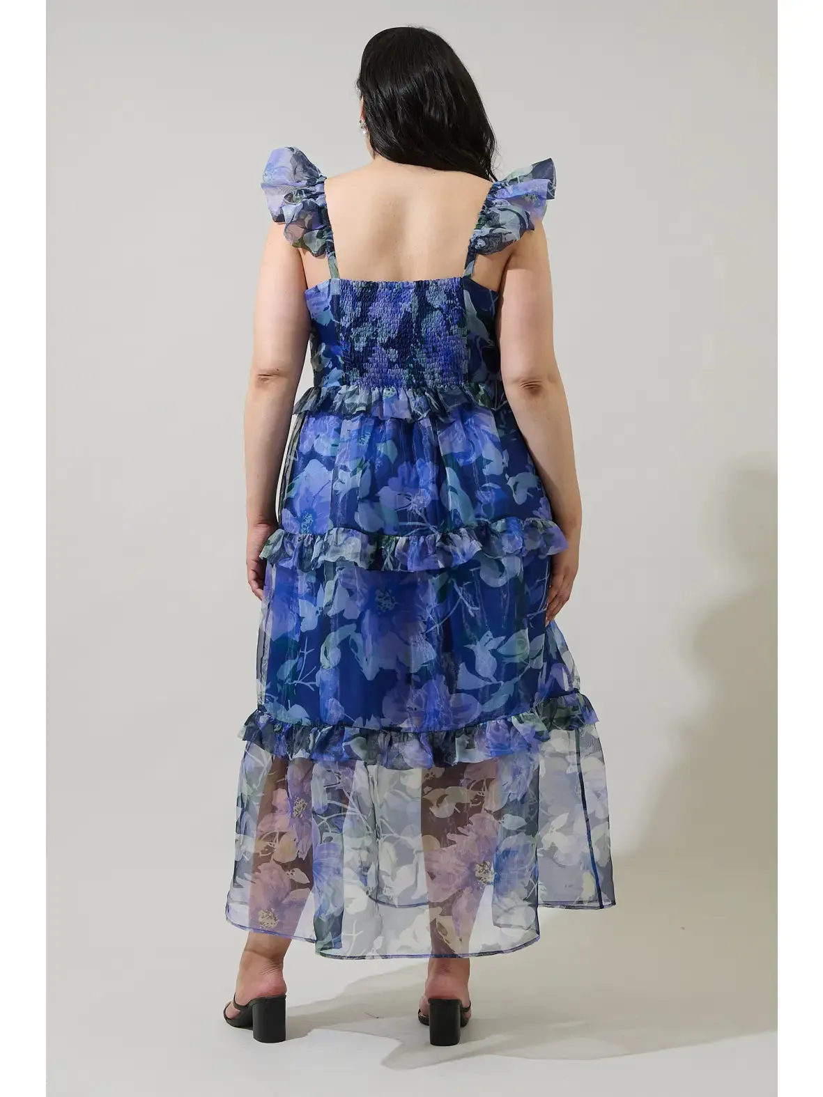 CURVE Organza Floral Midi Dress sold by Valencia Boutique product image thumbnail 4