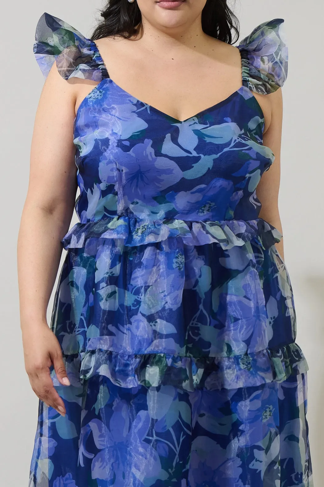 CURVE Organza Floral Midi Dress sold by Valencia Boutique product image thumbnail 2