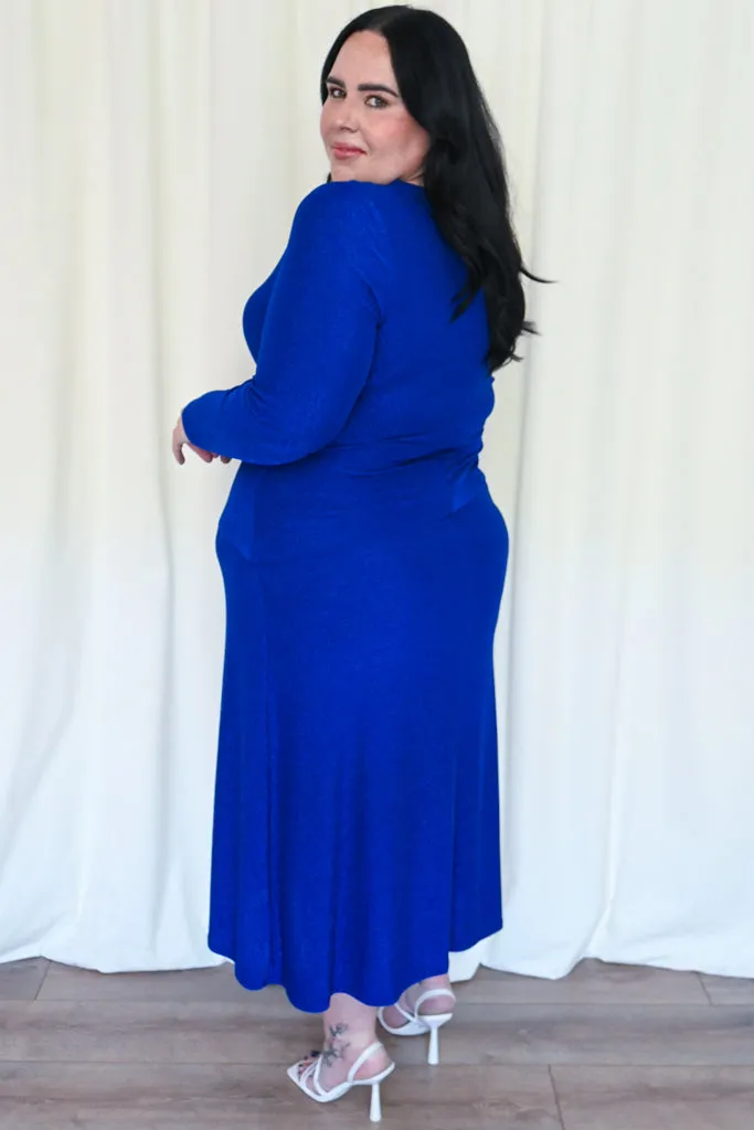 CURVE Shimmer Long Sleeve Midi Dress sold by Valencia Boutique product image thumbnail 2