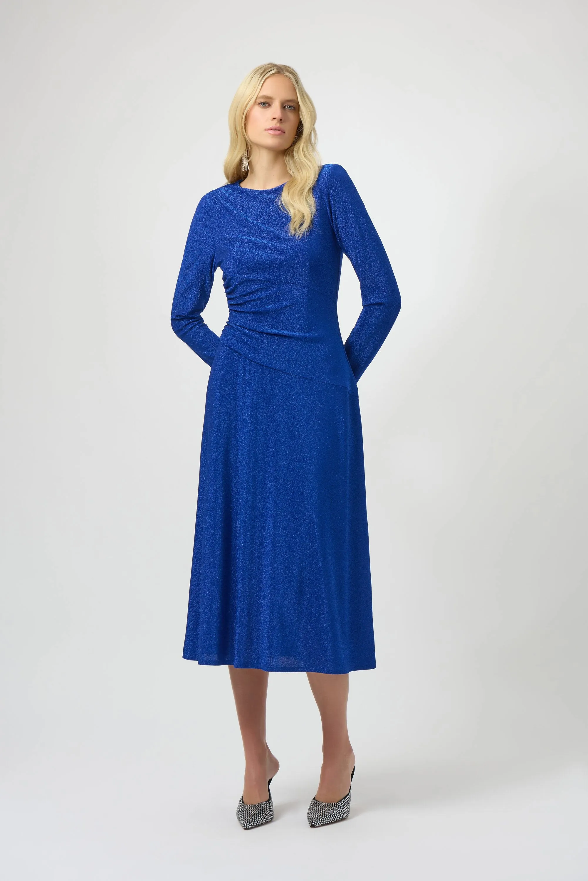 CURVE Shimmer Long Sleeve Midi Dress sold by Valencia Boutique product image thumbnail 3
