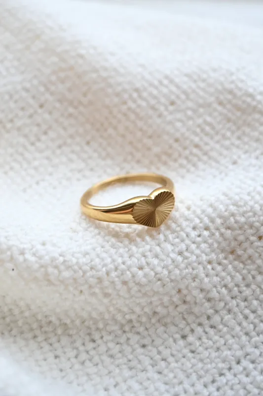 Textured Heart Ring sold by Valencia Boutique