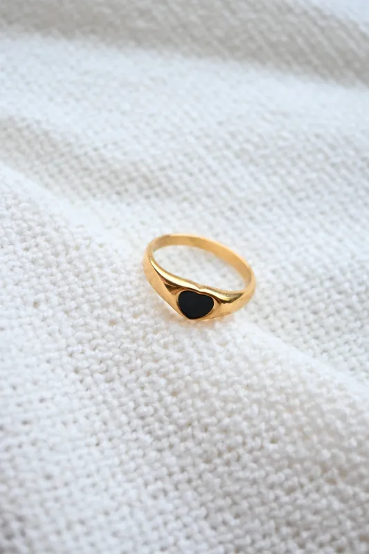 Black Heart Ring sold by Valencia Boutique