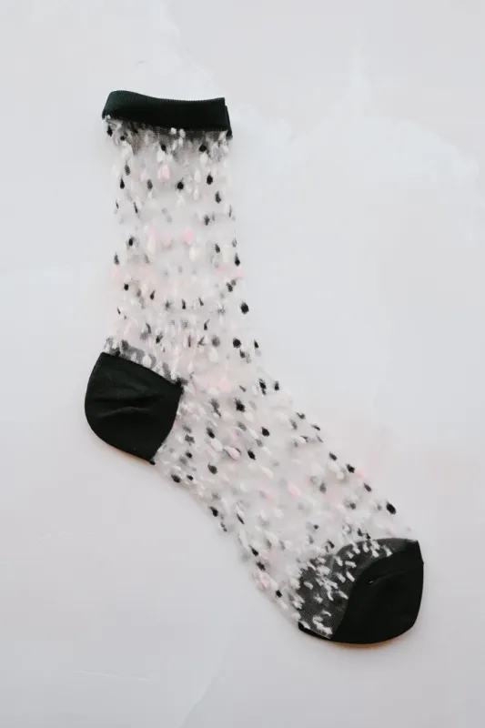 Polka Dot Sheer Socks (2 Colors) sold by Valencia Boutique