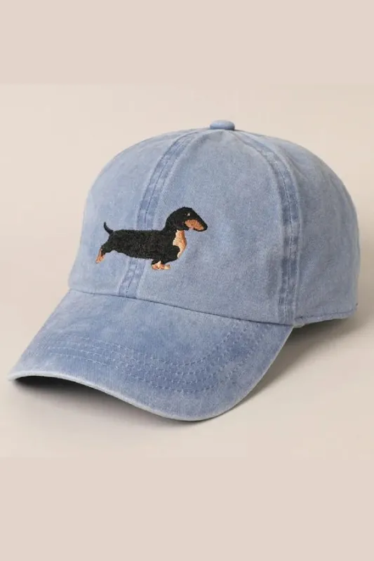 Dachshund Baseball Hat sold by Valencia Boutique