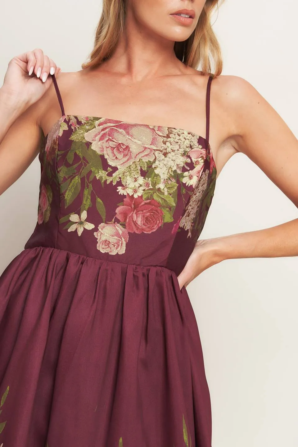 Fall Floral Midi Dress sold by Valencia Boutique product image thumbnail 4