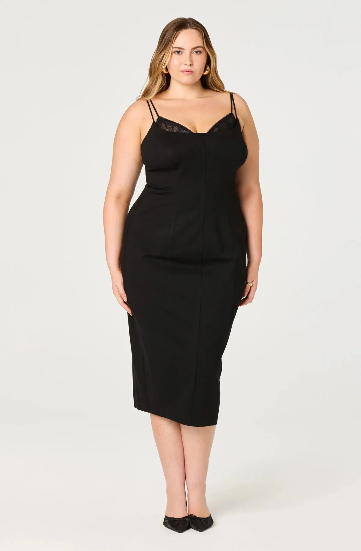 Allura Lace Bodice Midi Dress (XS-3X) sold by Valencia Boutique product image thumbnail 5