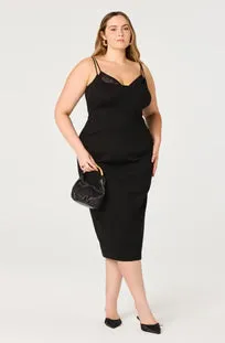 Allura Lace Bodice Midi Dress (XS-3X) sold by Valencia Boutique product image thumbnail 4