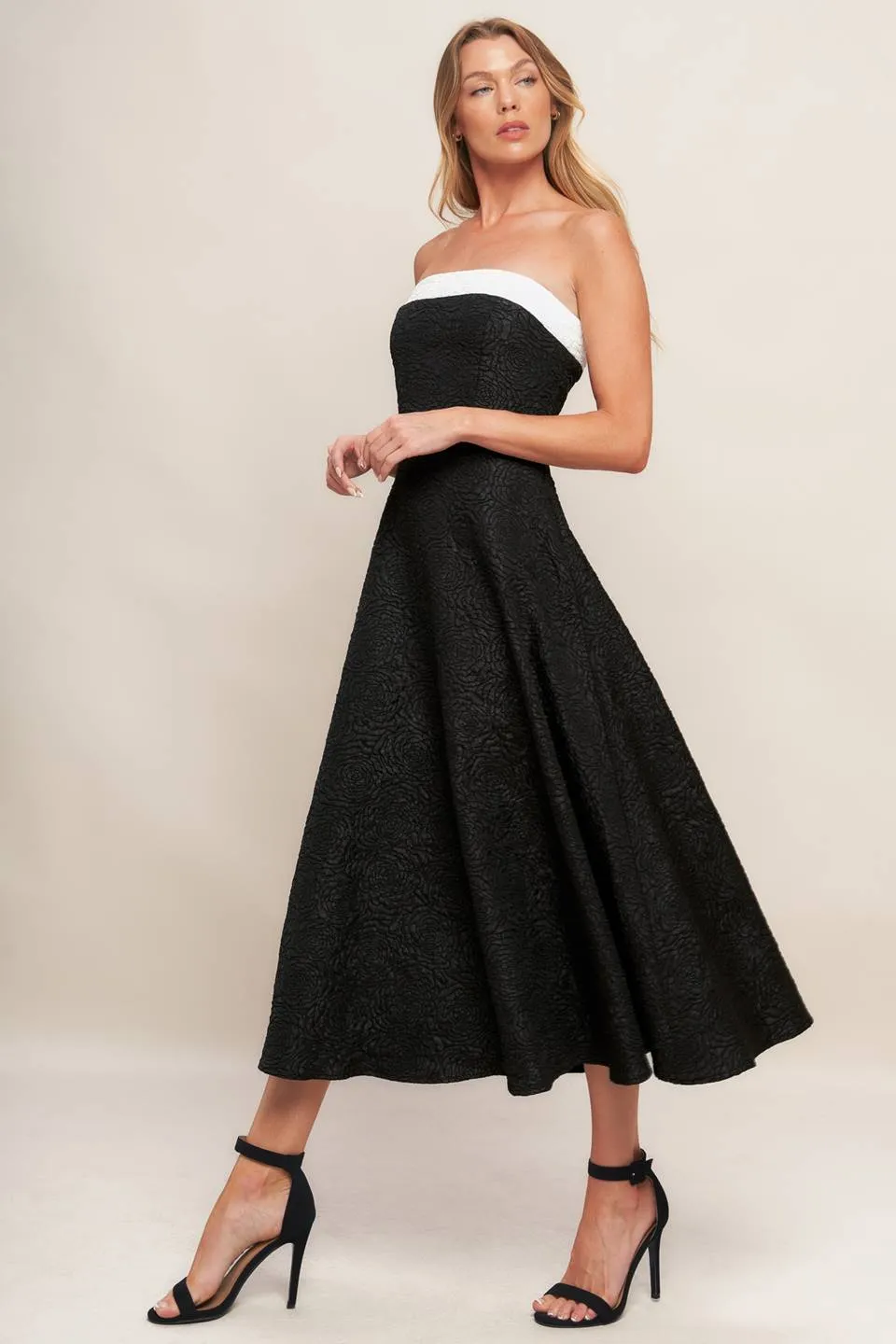 Textured Tuxedo Dress sold by Valencia Boutique product image thumbnail 3