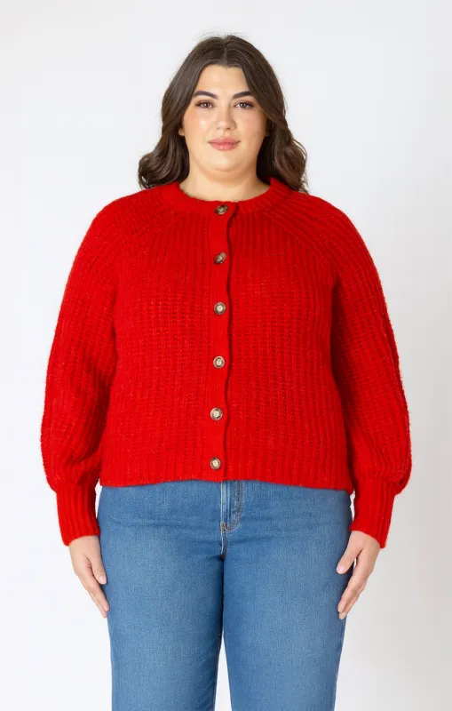 Candy Red Cardigan (XS-2X) sold by Valencia Boutique
