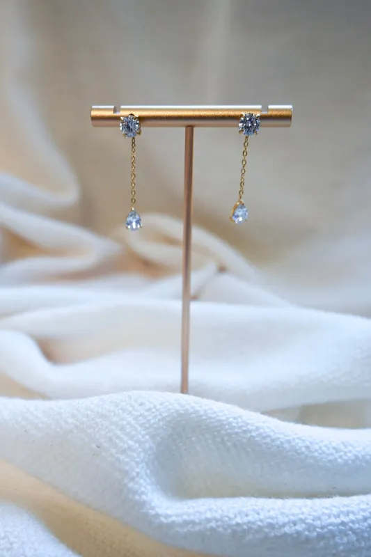 Waterdrop Crystal Earring sold by Valencia Boutique