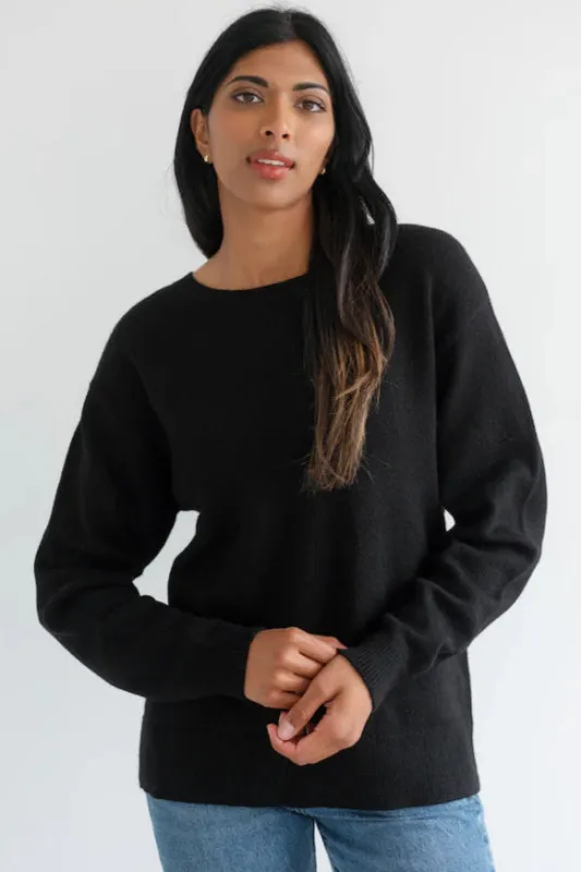 Oversized Knit Crew (S-XXXL ; Grey & Black) sold by Valencia Boutique