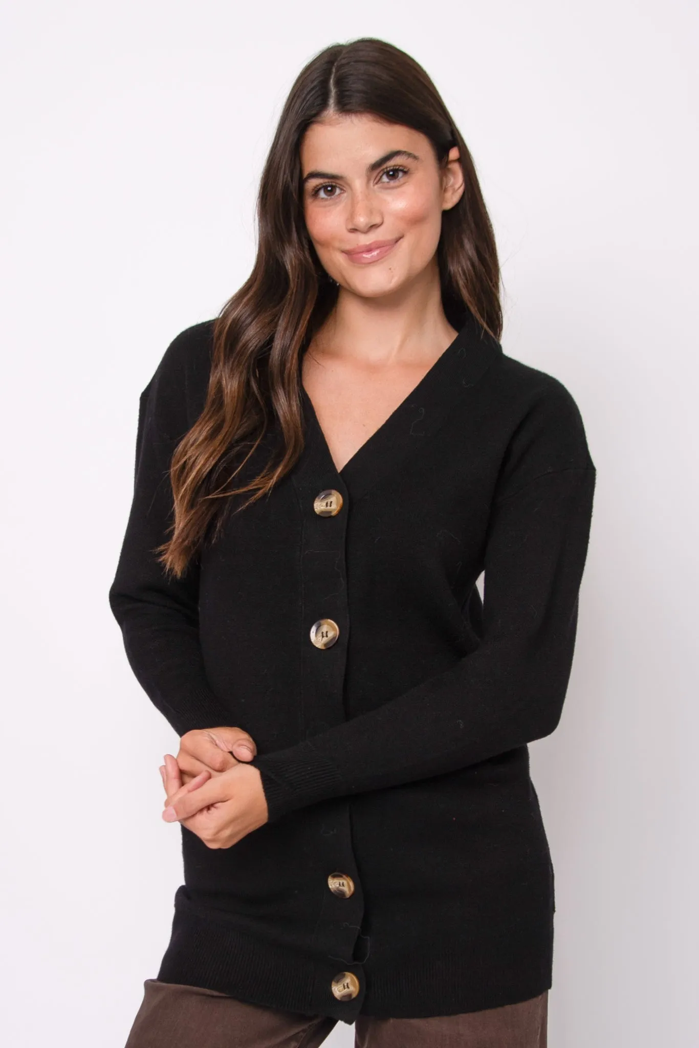 Abella Long Sleeve V-Neck Cardigan sold by Valencia Boutique