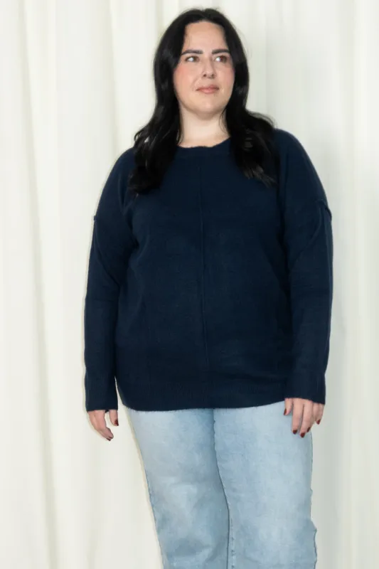 CURVE Exposed seam pullover made by Blu Pepper