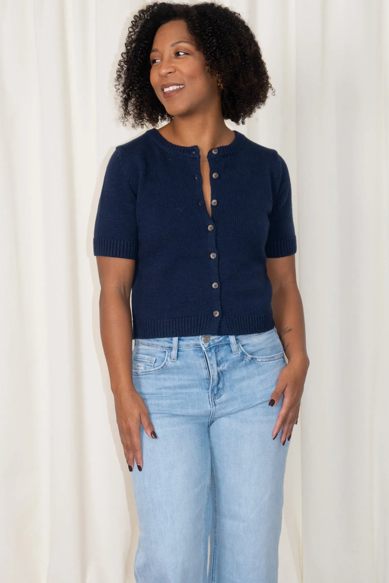 Short Sleeve Cardigan sold by Valencia Boutique