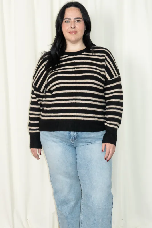 CURVE Striped Pullover Sweater sold by Valencia Boutique