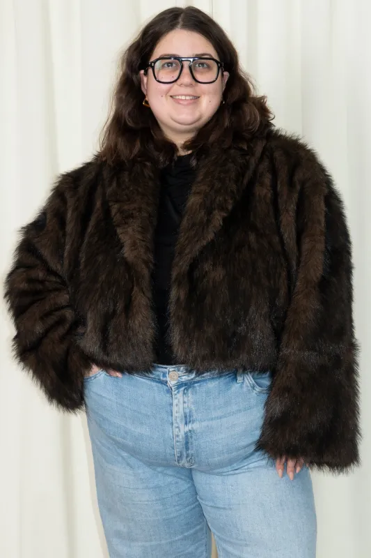 CURVE Faux Fur Jacket sold by Valencia Boutique