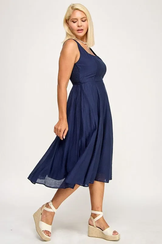 Square Neck Midi Dress (S-3X) sold by Valencia Boutique product image thumbnail 5