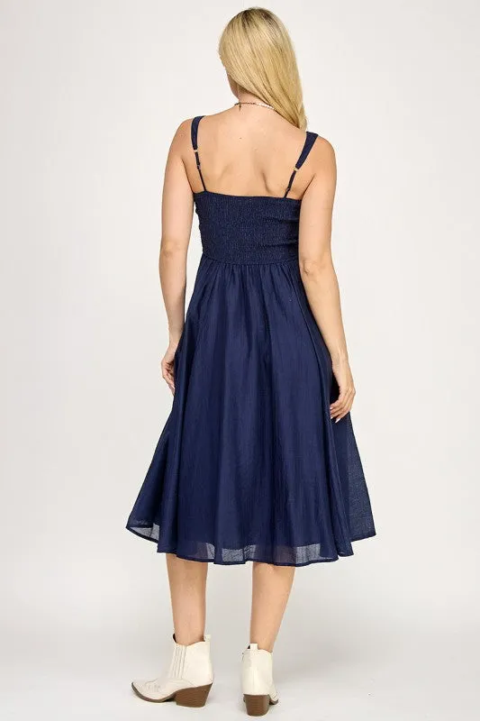 Square Neck Midi Dress (S-3X) sold by Valencia Boutique product image thumbnail 3