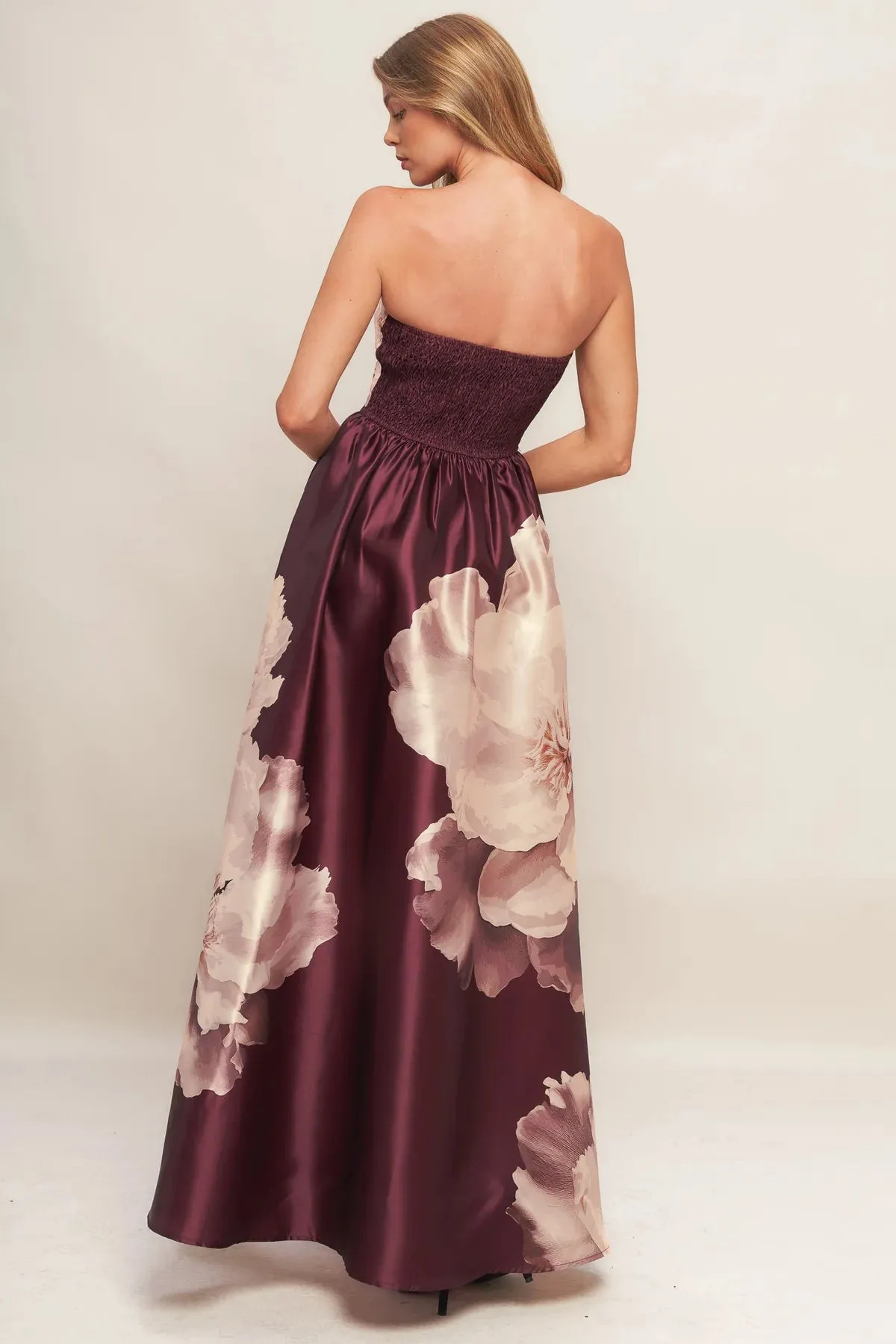 Floral Strapless Maxi Dress sold by Valencia Boutique product image thumbnail 4