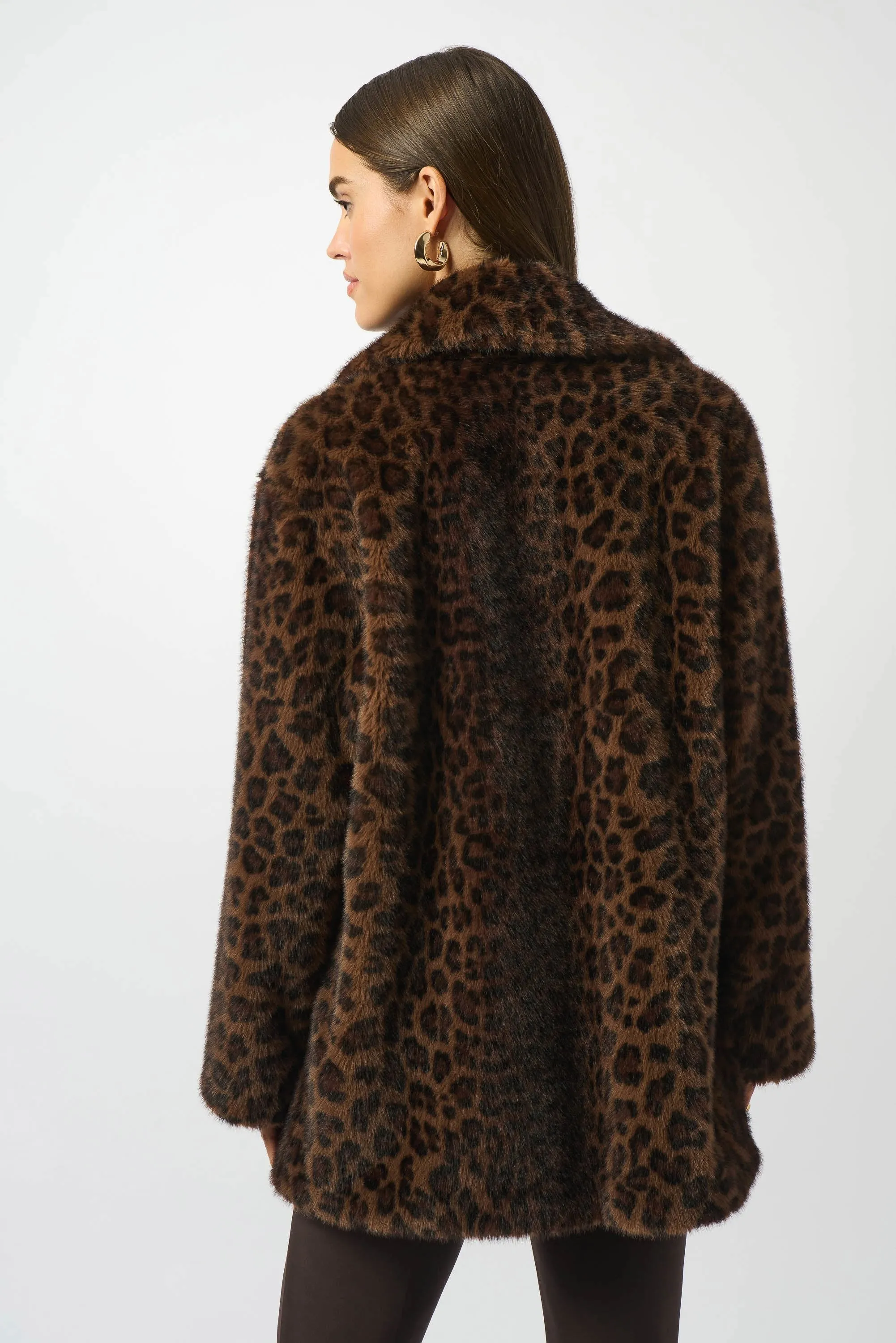 Leopard Faux Fur Jacket (S-XXL) sold by Valencia Boutique product image thumbnail 3