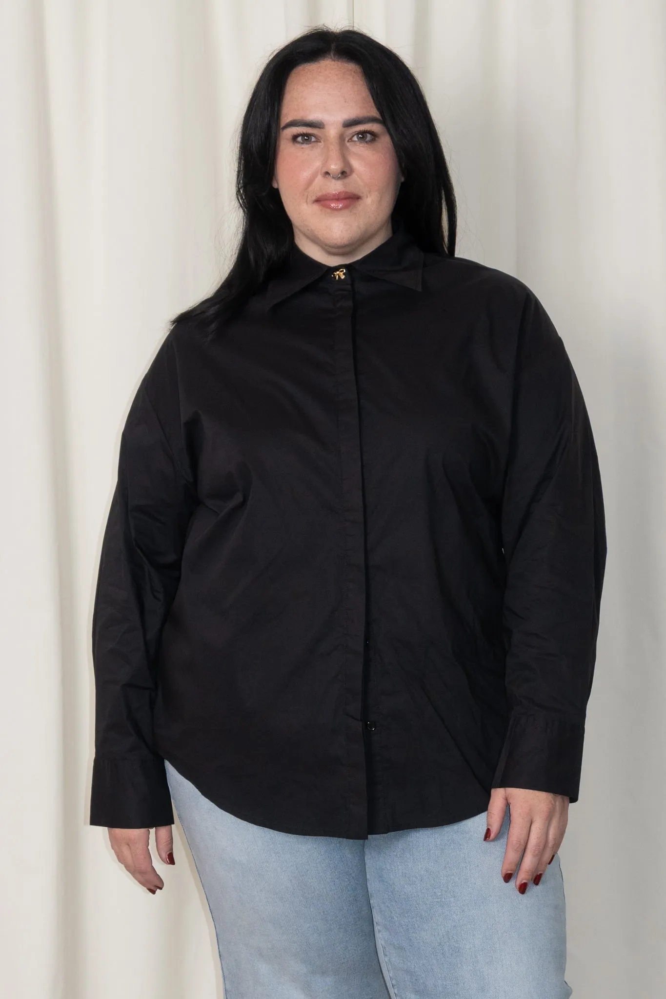 Bow Poplin Blouse sold by Valencia Boutique