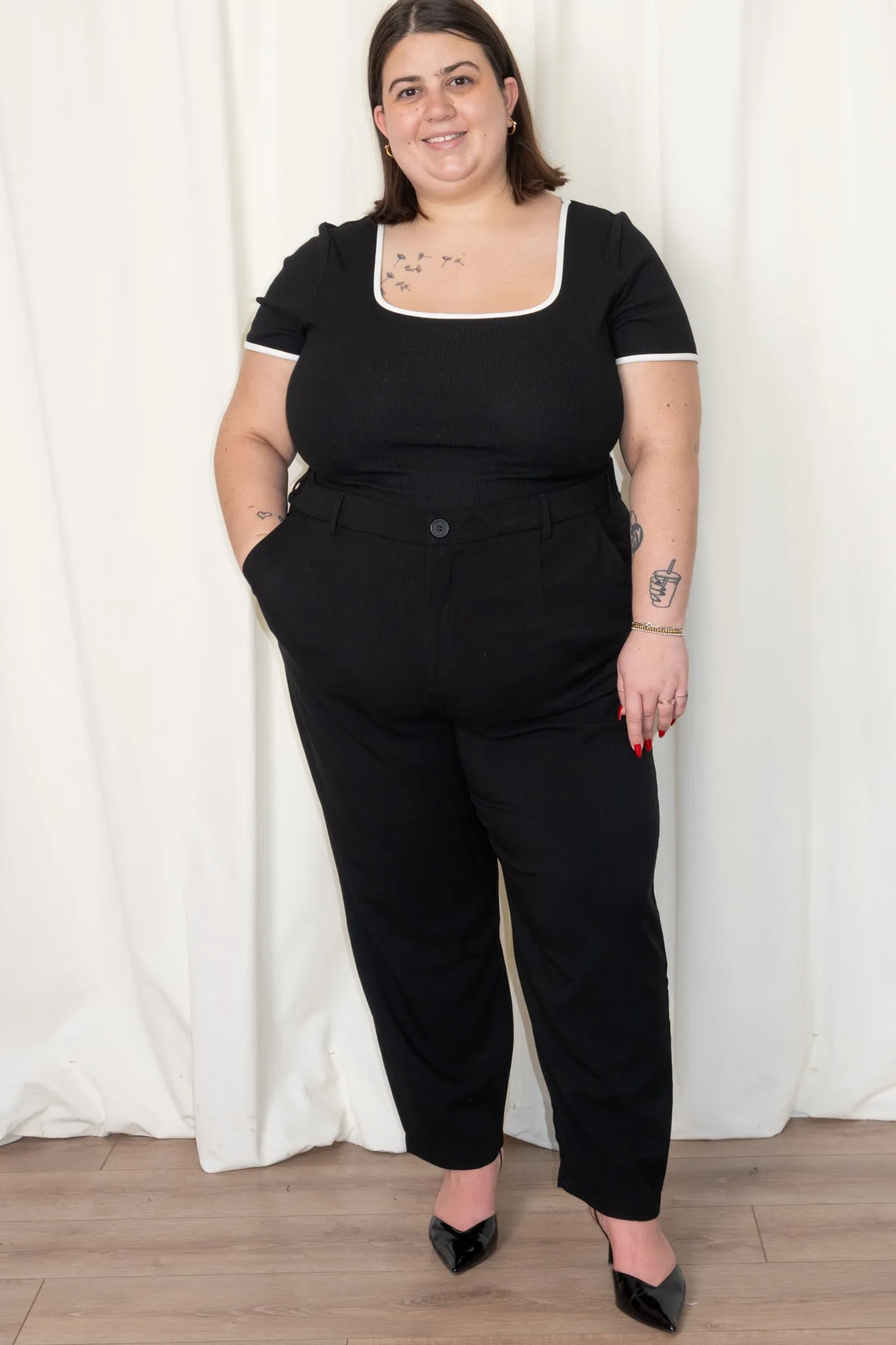 CURVE Merla Tapered Dress Pant sold by Valencia Boutique product image thumbnail 4