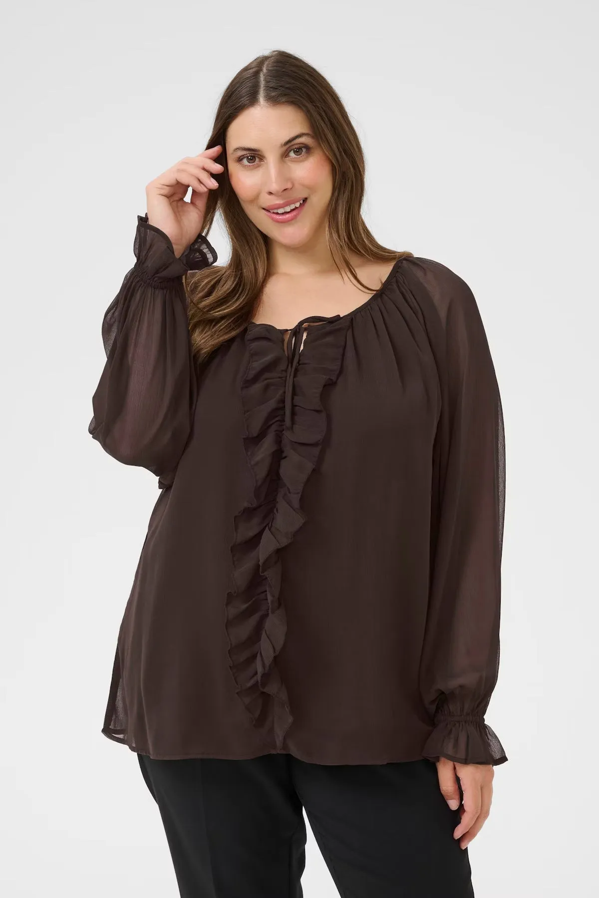 CURVE Milanna Blouse sold by Valencia Boutique