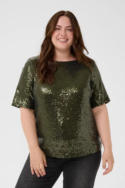 CURVE Sequin Top sold by Valencia Boutique