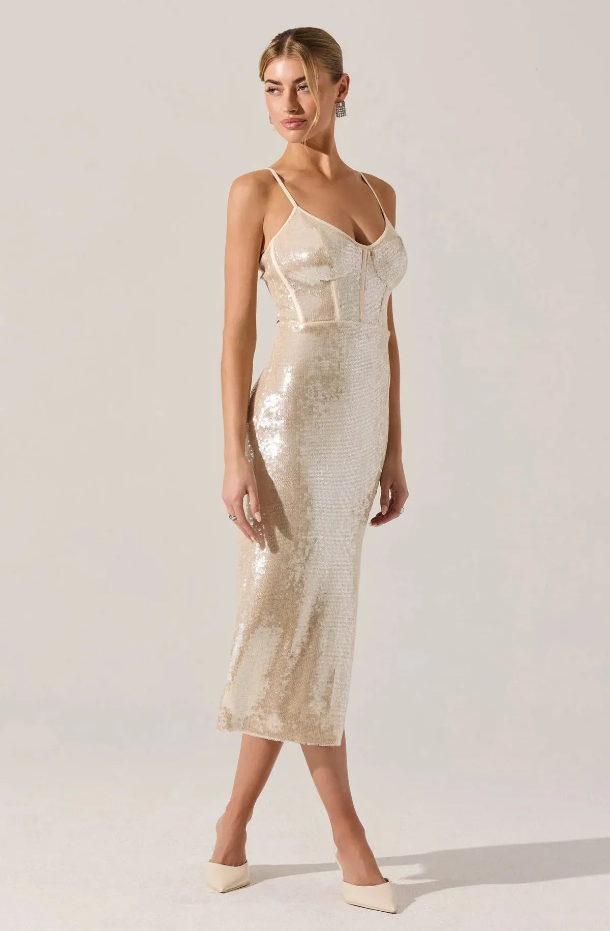 Leise Sequin Midi Dress sold by Valencia Boutique product image thumbnail 5