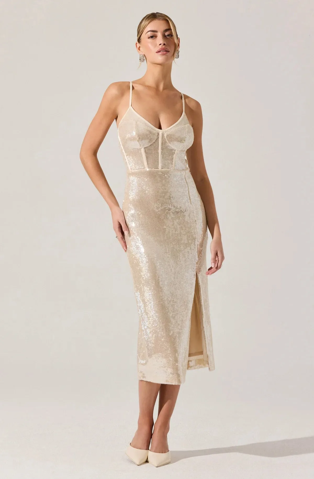 Leise Sequin Midi Dress sold by Valencia Boutique product image thumbnail 2