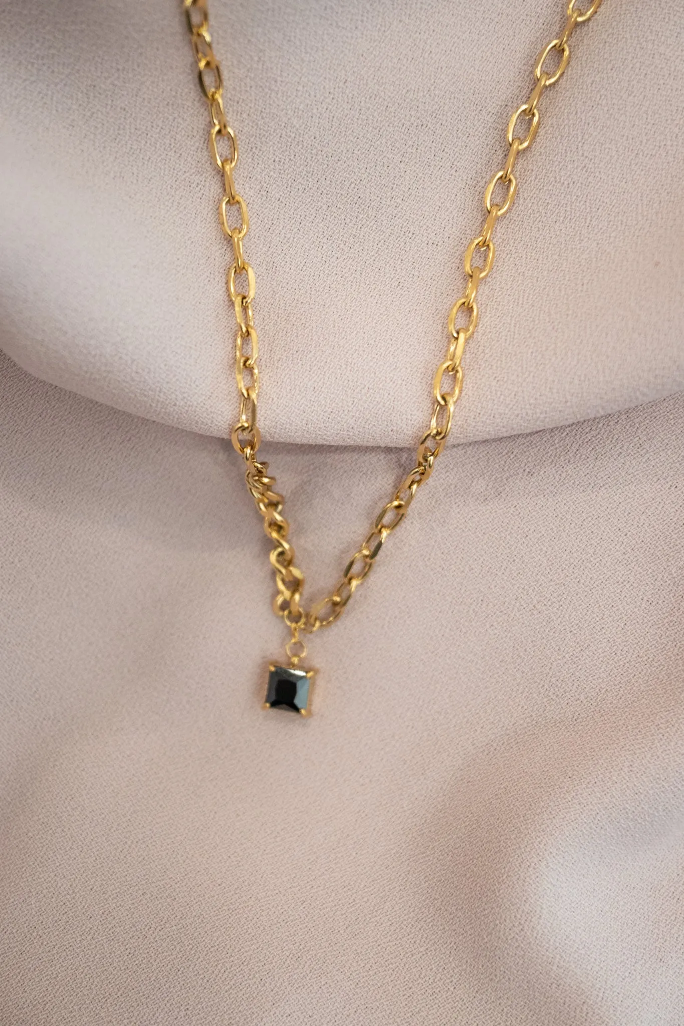 Black Stone Pendant sold by Valencia Boutique product image thumbnail 3