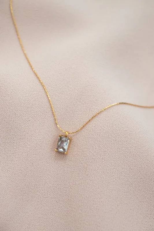 Dainty Zirconia Pendant sold by Valencia Boutique